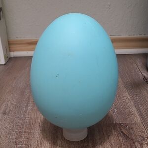 Light Blue Egg-Shaped Decorative Piece